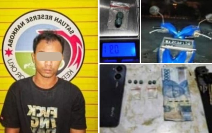 Tersangka dan barang bukti saat diamankan