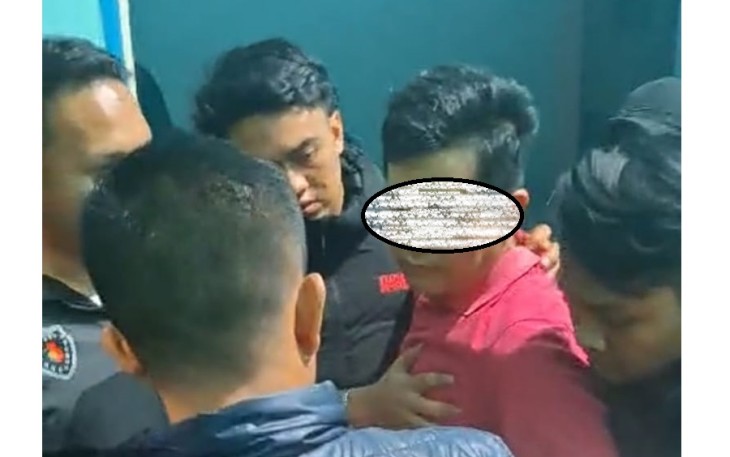 Terduga Pelaku Saat Diamankan  Unit Tipidkor Satreskrim Polres Rejang Lebong pada tanggal 28 Februari lalu