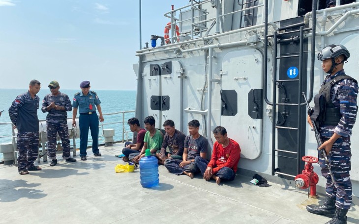 TNI AL Berhasil Amankan Kapal Asing Pelaku Illegal Fishing Asal Malaysia di Perairan Selat Malaka 