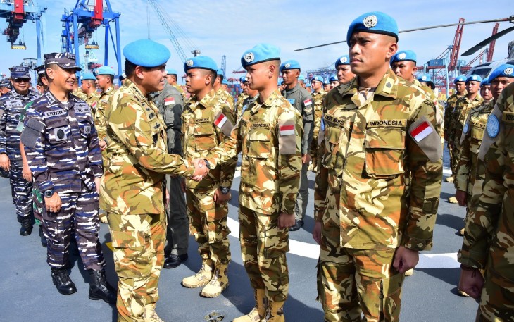 KASAL Sambut Kedatangan Satgas MTF XXVIII-O/UNIFIL di Jakarta 