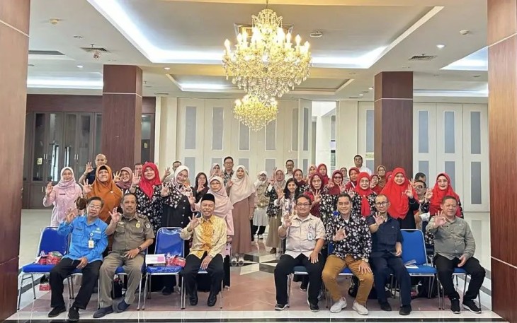 Para Peserta Rakor HIV/AIDS yang diadakan di Aula Teratai, Gedung Balai Kota Depok, pada Selasa (25/02/25).