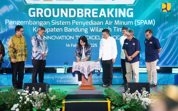 Wamen Diana Hadiri Groundbreaking Pengembangan SPAM Bandung Timur/Kertasari