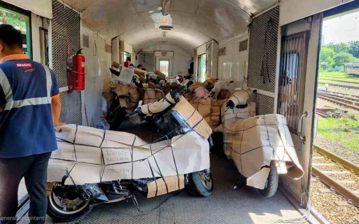 KAI Logistik Kirim 1.425 Motor dari Yogyakarta Saat Libur Panjang