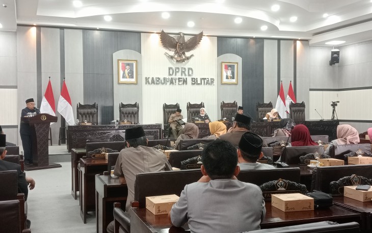 Rapat Paripurna DPRD Kabupaten Blitar, Jumat (21/08/2026). (Foto : Klikwarta.com)