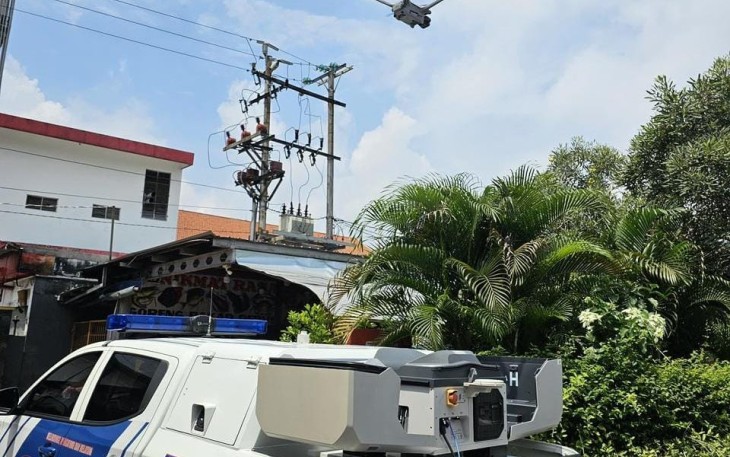 Korlantas Polri Terbangkan ETLE Drone Patrol Presisi di Semarang