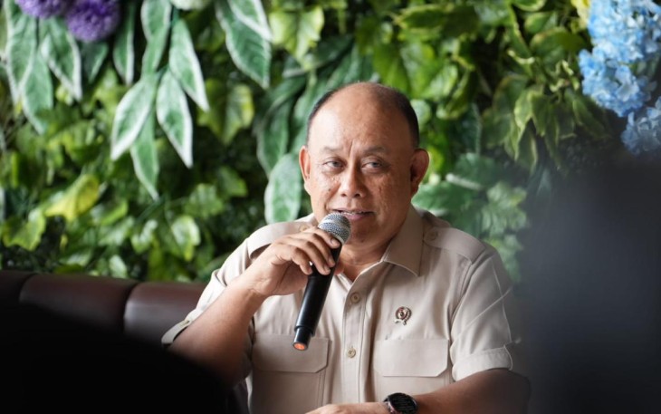 Kepala BGN Dadan Hindayana dalam konferensi pers di Bogor, Sabtu (28/2).