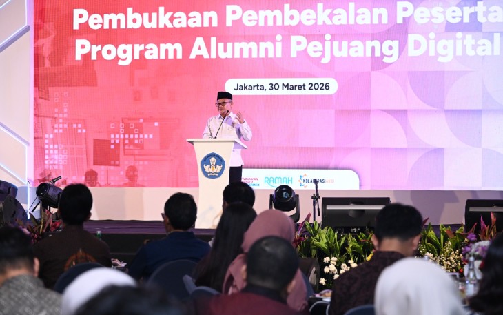 Mendikdasmen, Abdul Mu’ti saat membuka kegiatan di Jakarta, Senin (30/3).