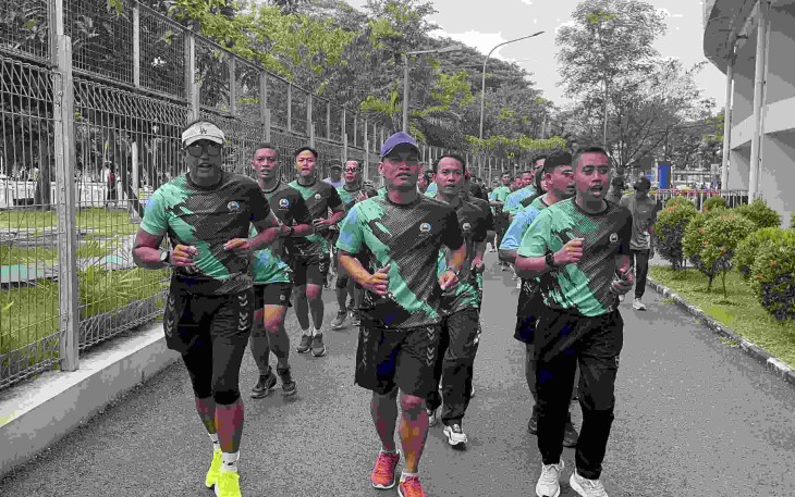 Lari bersama prajurit Kodim Surakarta 