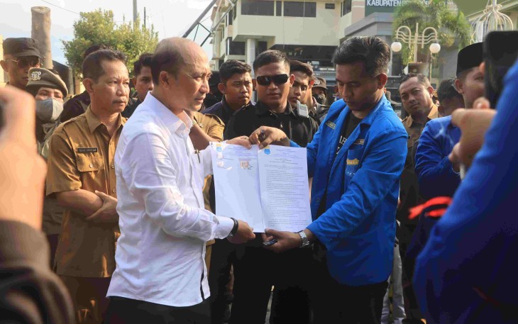 Polres Probolinggo Kawal Aksi Damai PC PMII