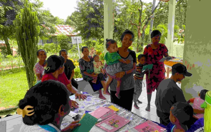 Bubur bergizi satgas Yonarmed 12 Kostrad 