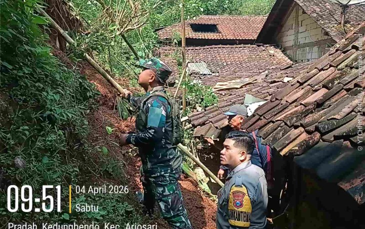Lokasi tanah longsor di wilayah desa binaan 