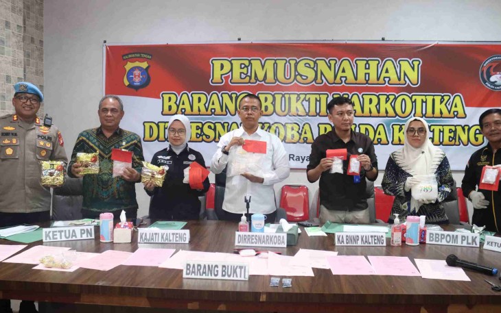 Pemusnahan 5,43 Kg Sabu dan 412 butir Ekstasi 