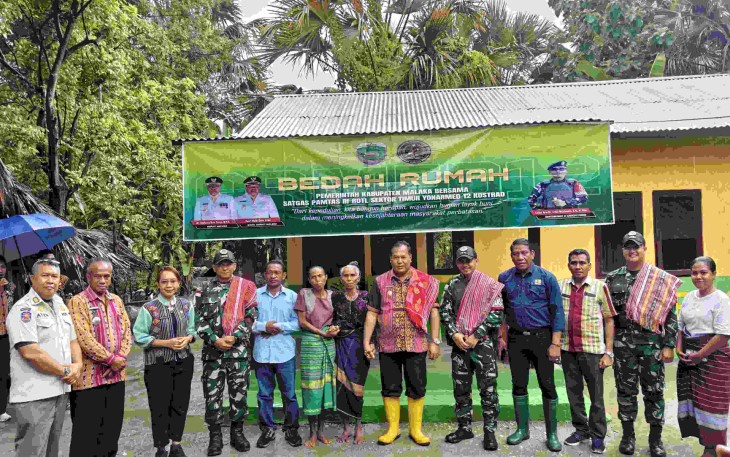 Rumah layak huni Yonarmed 12 Kostrad di perbatasan