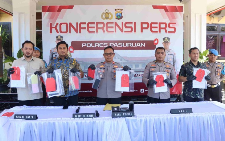 Konferensi pers Polres Pasuruan