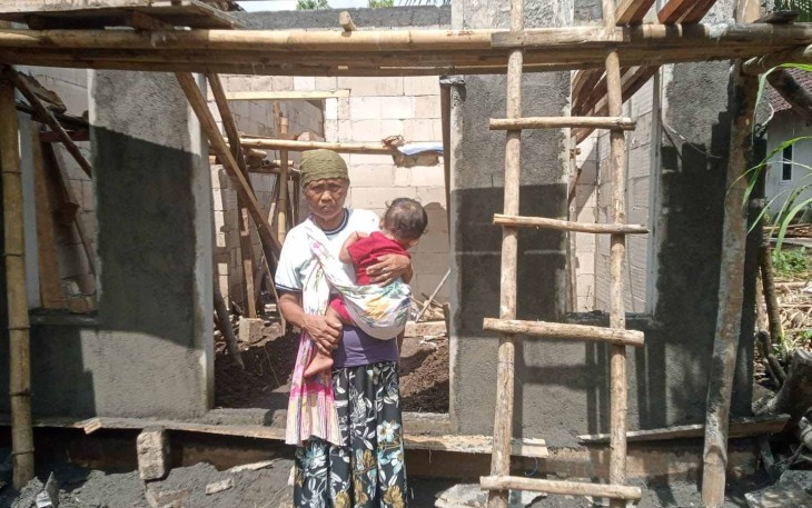 Penerima RTLH ibu Mani warga Dusun Klagin