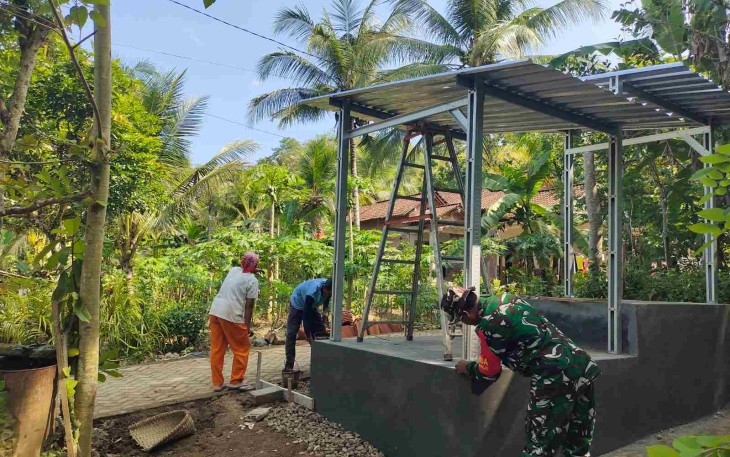 Pengerjaan tandon air bersih