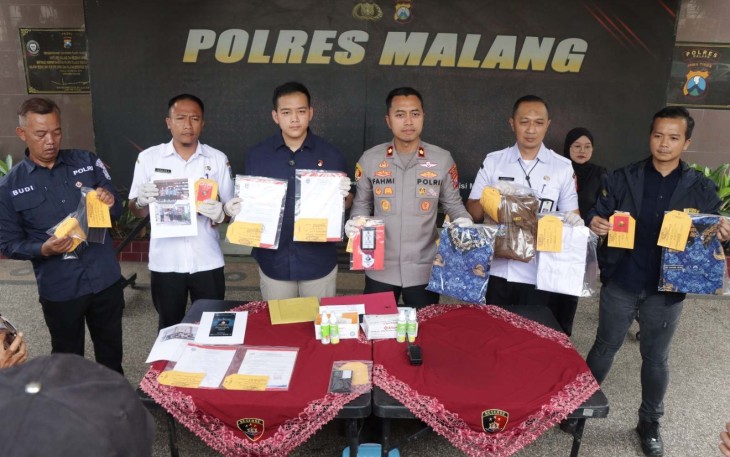 Konferensi pers Polres Malang