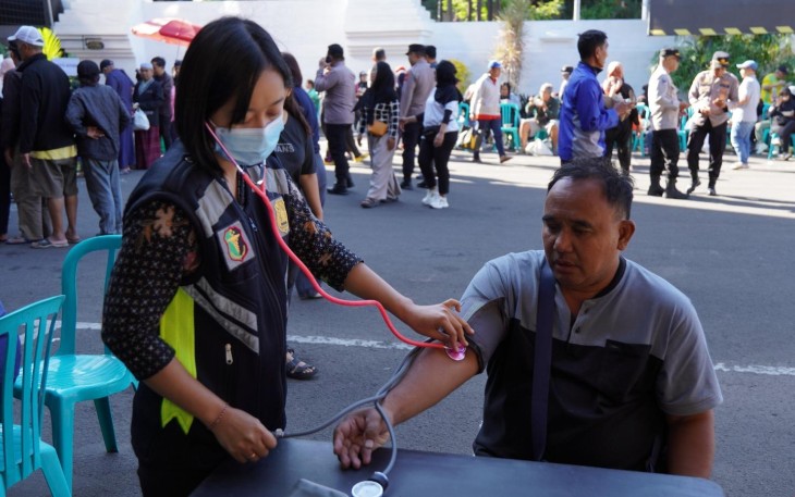 Layanan kesehatan gratis Polresta Malang Kota