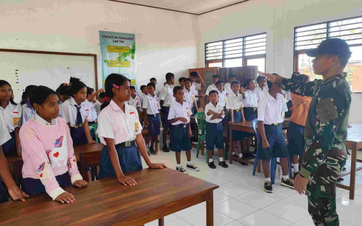 Wawasan kebangsaan Yonarmed 12 Kostrad di perbatasan
