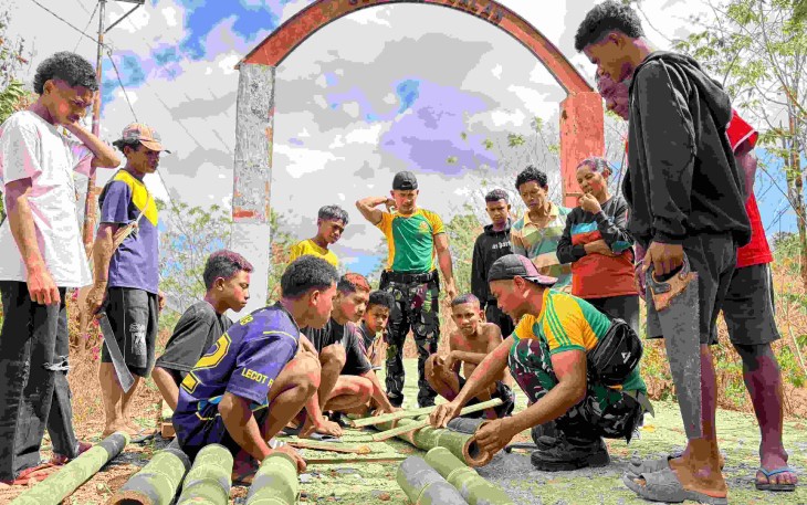 Semangat gotong royong di perbatasan