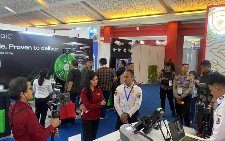 Stand Korsabhara Baharkam Polri di Indo Security 2026
