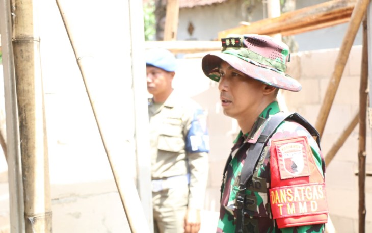 Dansatgas TMMD Ke-128 Kodim 0820/Probolinggo Letkol Inf Ribut Yodo Apriantono