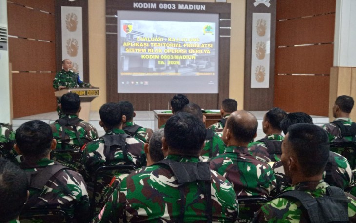 Mengasah Naluri Tempur Teritorial, Prajurit Kodim 0803/Madiun Gelar Latihan Sistem Blok Operasi Gerilya