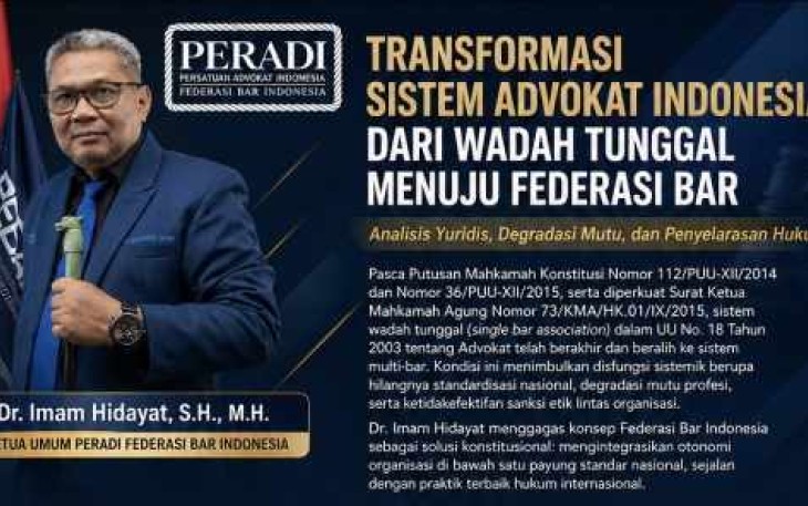Dr. Imam Hidayat, S.H., M.H., Ketua Umum Dewan Pimpinan Nasional (DPN) PERADI