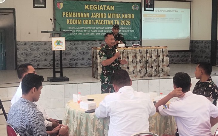 Kodim 0801/Pacitan Gelar Pembinaan Jaring Mitra Karib