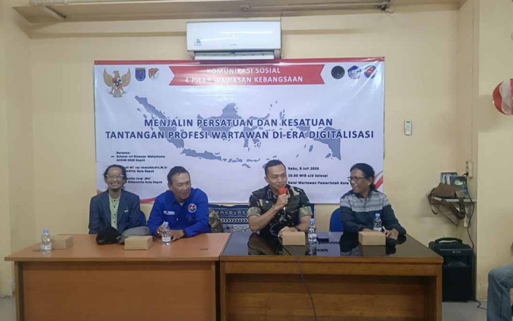 Kodim 0508/Depok Perkuat Sinergi dengan Insan Pers Lewat Komsos 4 Pilar Kebangsaan di Era Digital