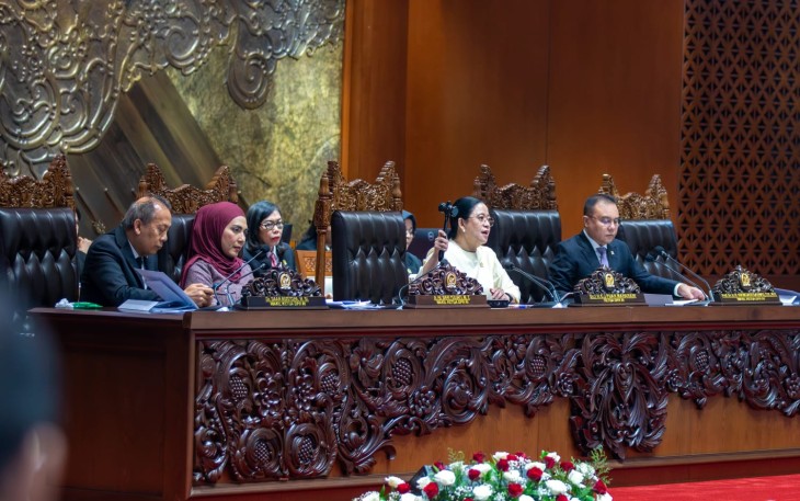 Penutupan Masa Persidangan V Tahun Sidang 2025-2026 digelar dalam Rapat Paripurna di Gedung Nusantara II, Kompleks Parlemen, Senayan, Jakarta, Selasa (21/7/2026)