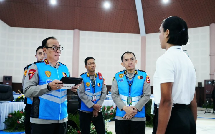 Panitia Pusat Seleksi Taruna Akademi Kepolisian (Akpol) Tahun Anggaran 2026 menggelar pemeriksaan penampilan peserta calon taruna (catar)