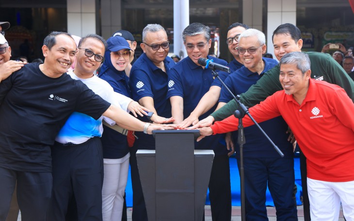 Menteri Ketenagaker jaan (Menaker) Yassierli saat membuka Pekan Olahraga dalam rangka HUT ke-79 Kemnaker di Jakarta, Senin (27/7/2026)