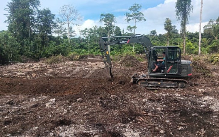 Pembukaan lahan ketahanan pangan di kampung Sesor