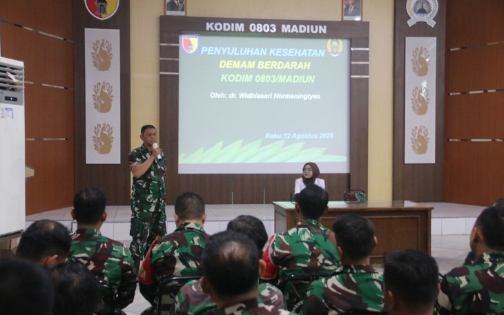 Kodim Madiun Gandeng Denkesyah Gelar Penyuluhan Kesehatan