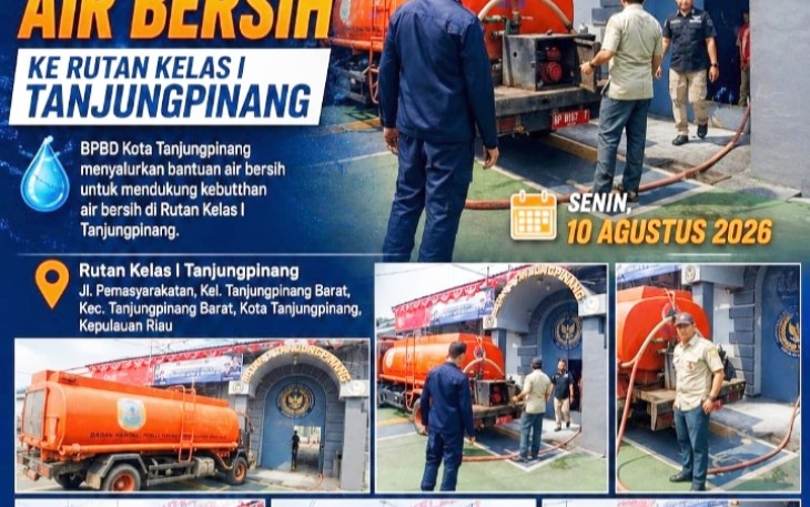 BPBD Tanjungpinang Salurkan 40 Ton Air