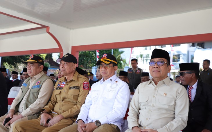 Peringati HUT ke-81 RI di Lokasi Bencana