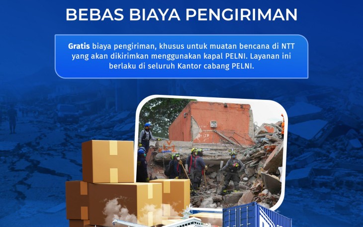 Gratiskan Pengiriman Bantuan Gempa NTT, Pelni Buka Posko Logistik di Sejumlah Daerah