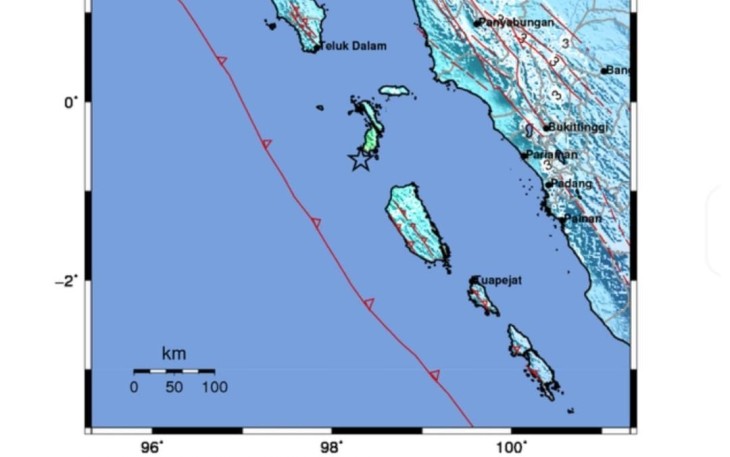 Gempa M 6.1 Guncang Perairan Nias Selatan