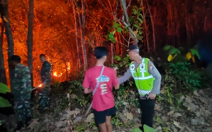 Polres Magetan Tingkatkan Mitigasi Karhutla di Musim Kemarau, Larang Warga Membakar Lahan