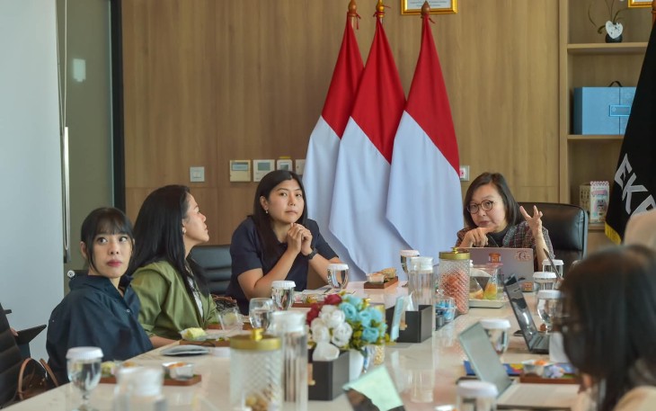 Wakil Menteri Ekonomi Kreatif/Wakil Kepala Badan Ekonomi Kreatif (Ekraf), Irene Umar, menerima audiensi penyelenggara ICC di Kantor Kementerian Ekraf, Jakarta, Senin (7/9/2026)