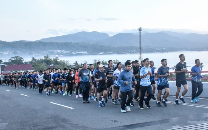 Prajurit Kodaeral IX Cek Rute Lari 6,5 Km Jelang Pelaksanaan Fun Run HUT ke-81 TNI