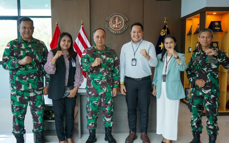 Dankodaeral IX Terima Courtesy Call Pimpinan Bank Mandiri Ambon Pattimura