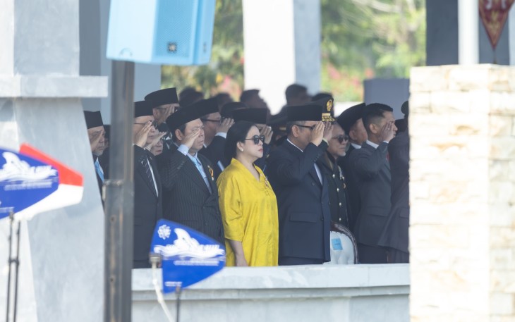 Ketua DPR RI Puan Maharani menghadiri upacara parade HUT ke-81 TNI