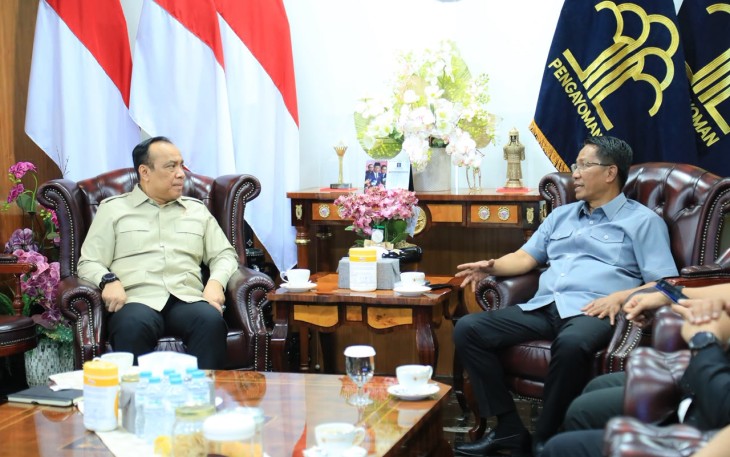 Kepala BRAN, Jenderal Polisi Prof. Dr. Dedi Prasetyo, S.H., M.Hum., M.Si., M.M., dengan Menteri Hukum RI, Dr. Supratman Andi Agtas, S.H., M.H., di Kementerian Hukum