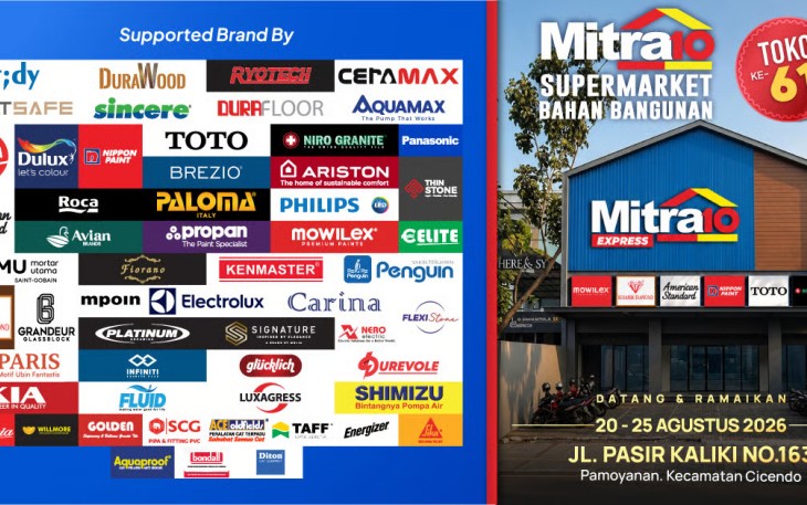Mitra10 Resmikan Gerai Ke-61 di Bandung, Perluas Akses Solusi Home Improvement