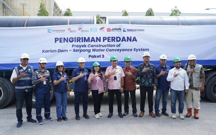 Perkuat Dukungan Infrastruktur Air Krakatau Pipe Resmi Memulai Pengiriman Perdana Proyek Karian