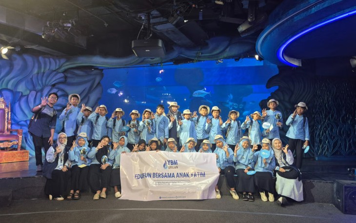 Tebar Kebahagiaan di Bulan Muharam, YBM BRI RO Jakarta 1 Ajak Anak Yatim Belajar dan Berwisata Edukatif di Jakarta Aquarium Safari