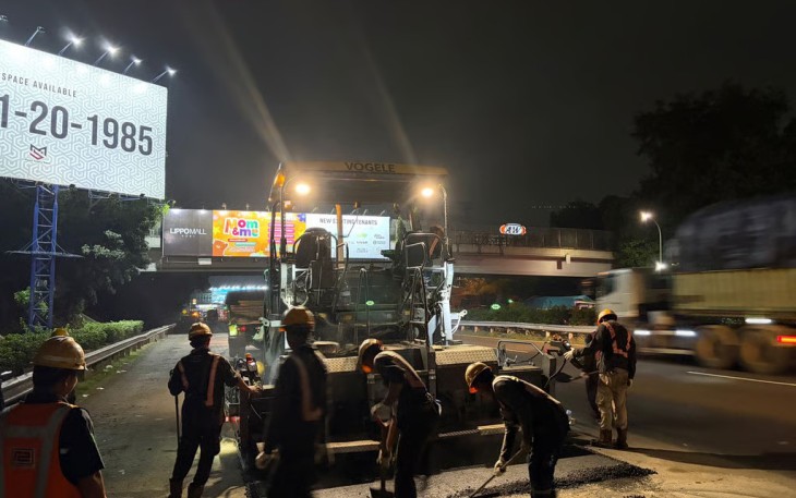 Tingkatkan Keamanan dan Kenyamanan Pengguna Jalan, PT Jasamarga Tollroad Maintenance Laksanakan Pekerjaan Rekonstruksi dan SFO di Ruas Tol Jakarta–Tangerang