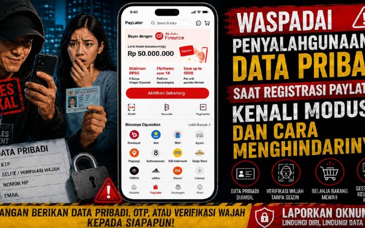 Waspadai Penyalahgunaan Data Pribadi saat Registrasi Paylater